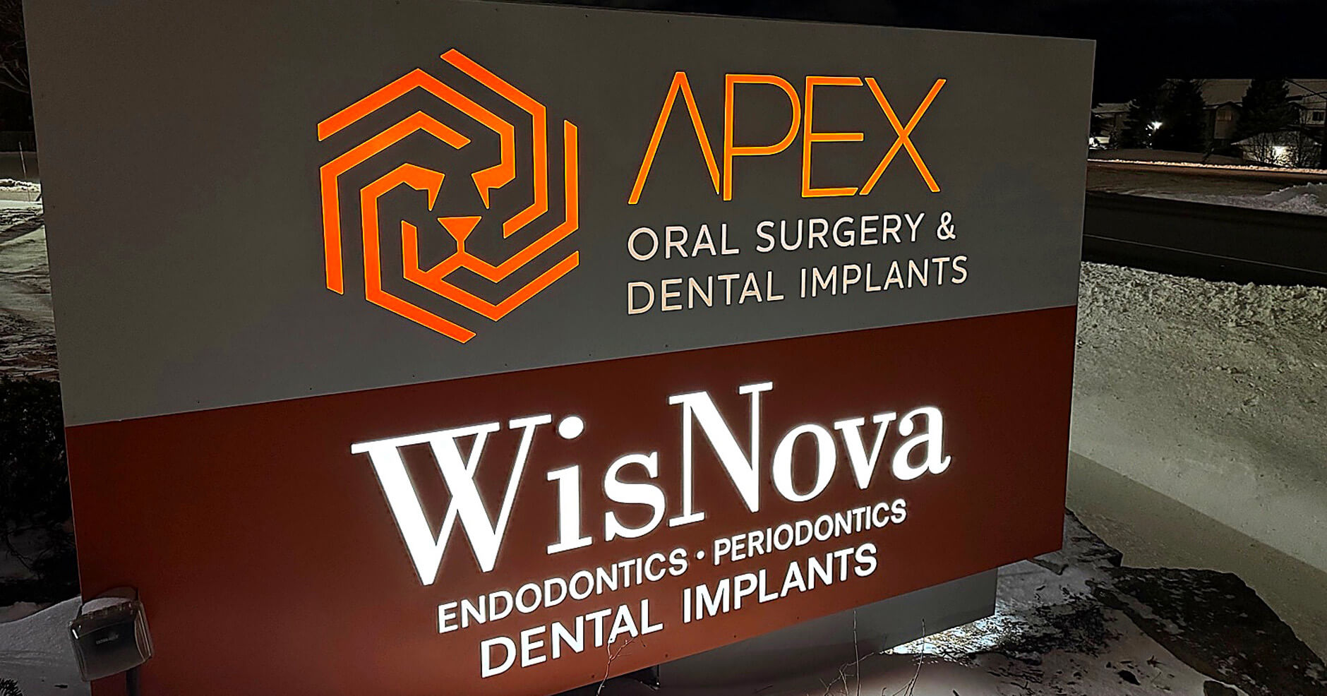 Apex/WisNova illuminated sign