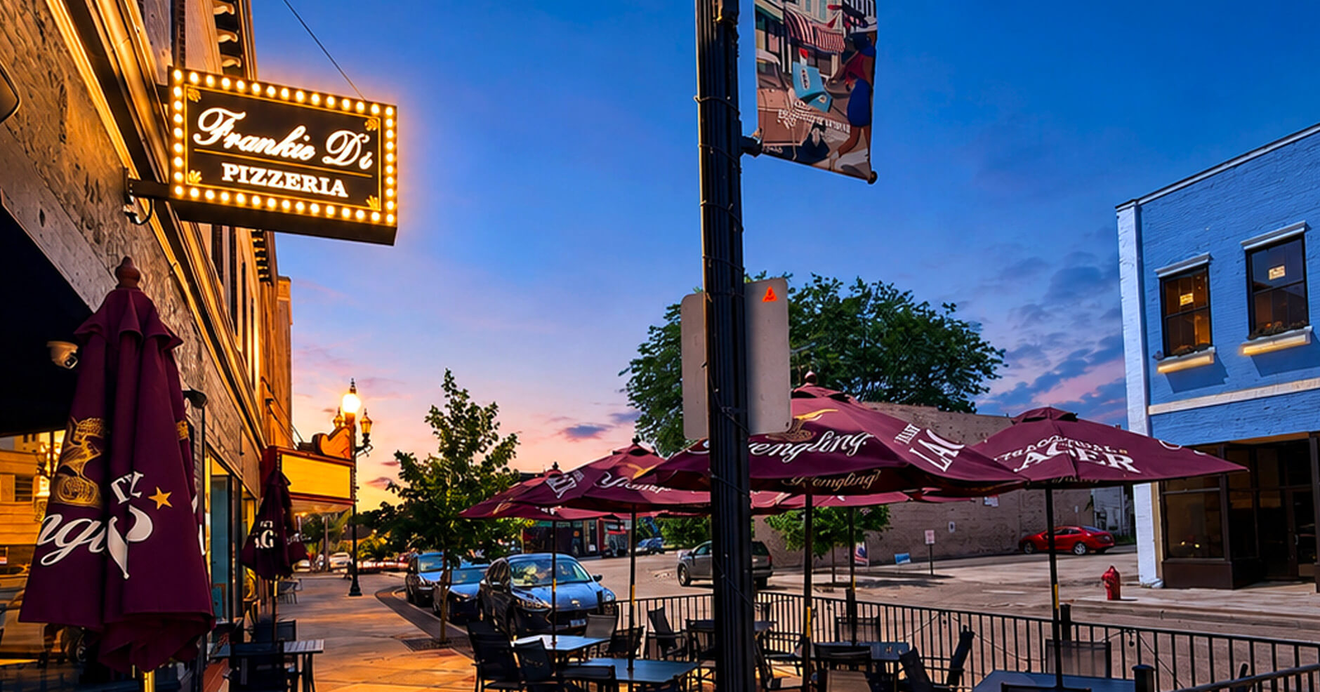 Frankie D's illuminated sign